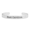 East Carolina Pirates Bracelet-  Silver Cuff/ School Name