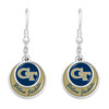 Georgia Tech Yellow Jackets Earrings-  Stacked Disk