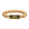 Iowa Hawkeyes Bracelet- Society Nameplate Stretch/ Gold