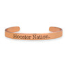 Indiana Hoosiers Bracelet-  Rose Gold Cuff/ Spirit Slogan