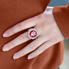 Indiana Hoosiers Stretch Ring- Crystal Round