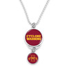 Iowa State Cyclones Car Charm- Rear View Mirror with Silver College Logo