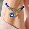 Kentucky Wildcats Bracelet- Harvey Leather Twisted Rope