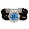 Kentucky Wildcats Black Braided Suede with Script Background College Bracelet