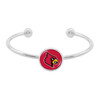 Louisville Cardinals Bracelet- Izzie Silver Cuff