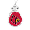 Snowman Louisville Cardinals Christmas Ornament