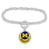 Michigan Wolverines Bracelet- Stacked Disk