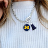 Michigan Wolverines Team Color Tassel Necklace
