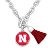 Nebraska Cornhuskers Team Color Tassel Necklace