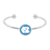 North Carolina Tar Heels Bracelet- Izzie Silver Cuff