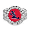 Ole Miss Rebels Stretch Ring- Crystal Round