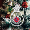 Ole Miss Rebels Christmas Ornament- Snowman with Hanging Charm
