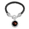 Oregon State Beavers Bracelet- Black Leather Toggle