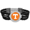 Tennessee Volunteers Bracelet- Black Braided Suede