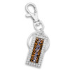 Tennessee Volunteers Zebra Drop Rectangle Key Chain/Zipper Pull