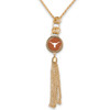 Texas Longhorns Necklace- Long Gold Tassel