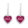 Virginia Tech Hokies Spirit Slogan Heart Earrings