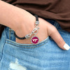 Virginia Tech Hokies Bracelet- Black Leather Toggle