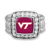 Virginia Tech Hokies Stretch Ring- Crystal Square