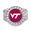 Virginia Tech Hokies Stretch Ring- Crystal Round