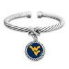 West Virginia Mountaineers Bracelet- X Bangle Cuff