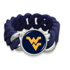 West Virginia Mountaineers Team Color Silicone Stretch College Bracelet