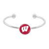 Wisconsin Badgers Bracelet- Izzie Silver Cuff