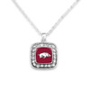 Arkansas Razorbacks Necklace- Crystal Square