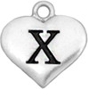 Initials Accent Charm- Heart- "X"