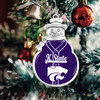 Kansas State Wildcats Snowman Ornament with Baseball Jersey