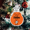 Oklahoma State Cowboys Snowman Ornament with Baseball Jersey