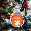 Clemson Tigers Snowman Ornament with Basketball Jersey