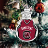 South Carolina Gamecocks Snowman Ornament with Basketball Jersey