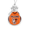 Bowling Green State Falcons Christmas Ornament- Snowman with Football Jersey