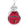 Louisville Cardinals Snowman Ornament with Football Jersey