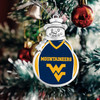 West Virginia Mountaineers Snowman Ornament with Football Jersey
