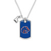 Boise State Broncos Car Charm- Rear View Mirror Dog Tag with State Charm