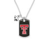 Texas Tech Red Raiders Car Charm- Rear View Mirror Dog Tag with State Charm