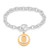 Bracelets- Oregon Ducks Two Tone Medallion Bracelet-UOO22884