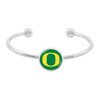 Oregon Ducks Bracelet- Izzie Silver Cuff