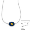 West Virginia Mountaineers Necklace- Kennedy (Adjustable Slider Bead)