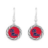 Ole Miss Rebels Earrings- Twisted Rope