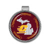 Central Michigan Chippewas Visor Clip- Striped State Background