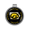 Iowa Hawkeyes Visor Clip- Striped State Background