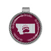 Montana Grizzlies Visor Clip- Striped State Background