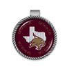 Texas State Bobcats Visor Clip- Striped State Background