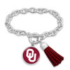 Oklahoma Sooners Bracelet- Team Color Tassel