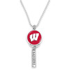 Wisconsin Badgers Car Charm- Rear View Mirror Logo with Trifecta Bar/Nameplate