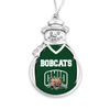 Ohio Bobcats Christmas Ornament- Snowman with Football Jersey