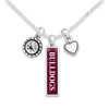 Alabama A&M Bulldogs Necklace- Triple Charm